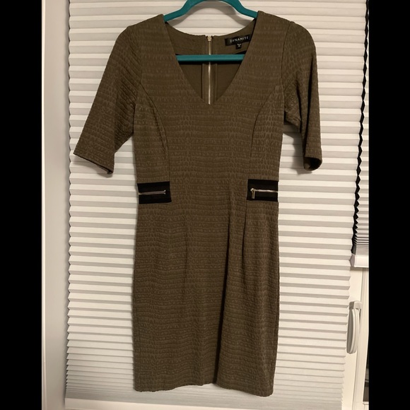 Army green dynamite dress XS - Picture 1 of 3